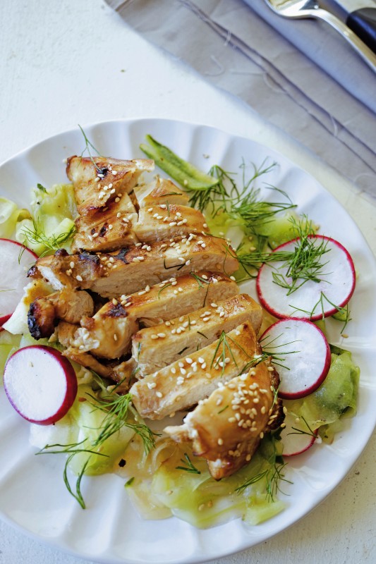 Grilled Chicken with CucumberSalad
