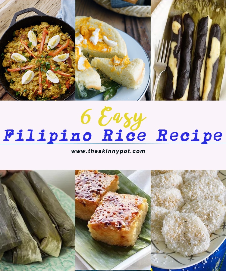 This 6 plus (more) Filipino rice recipe are easy to make, worth a try and taste and will be a great cooking adventure for you...