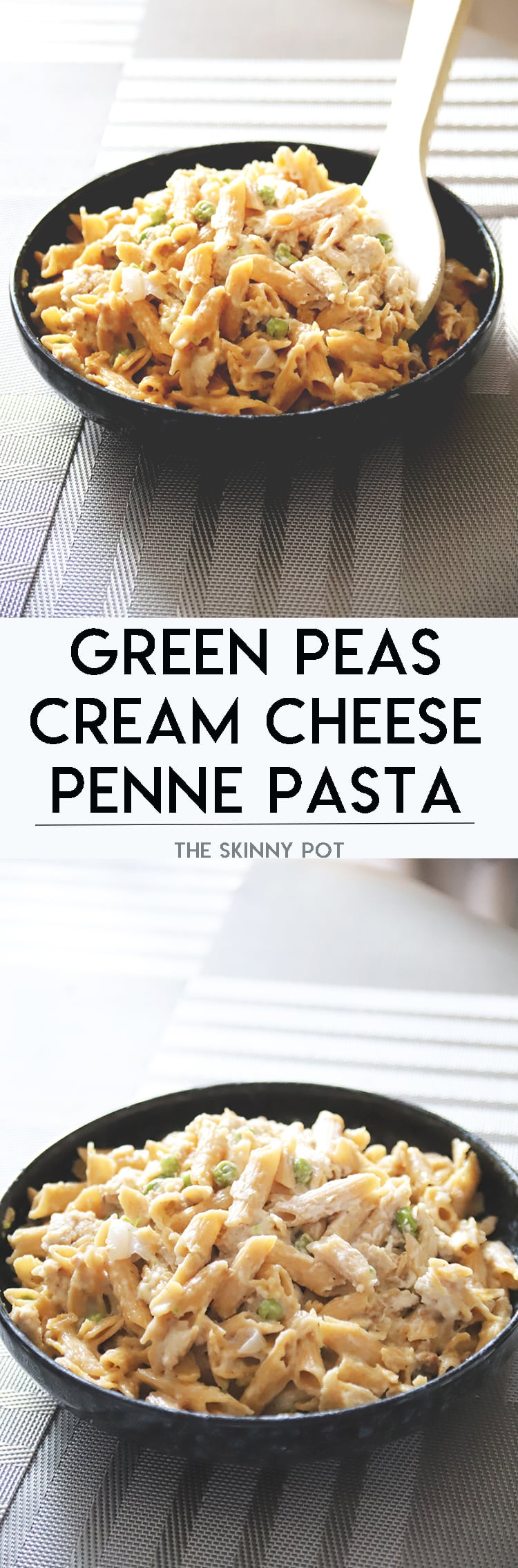 Make this super easy Green Peas Cream Cheese Penne Pasta for dinner. QUick and easy with very simple ingredients with extra leftover for next day's lunch.