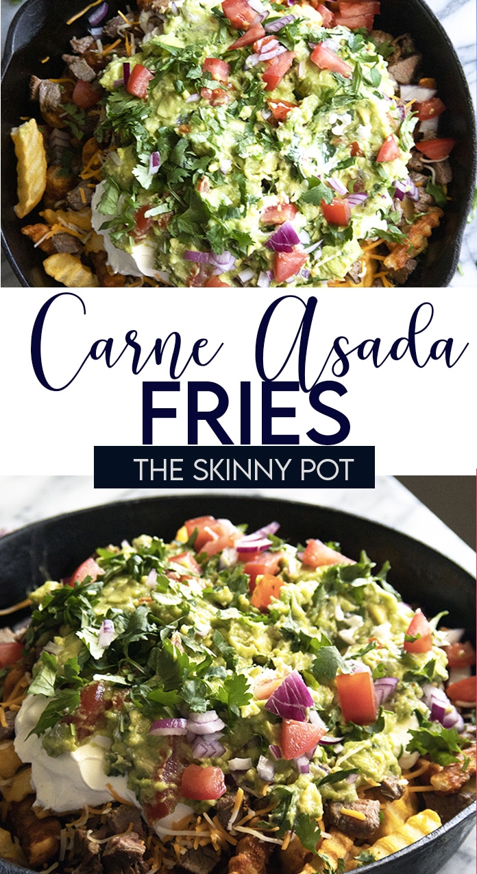 Carne Asada Fries have carbs, protein, and fiber in one delicious dish! It has lots of textures, too, contributing to an overall appealing appetizer!