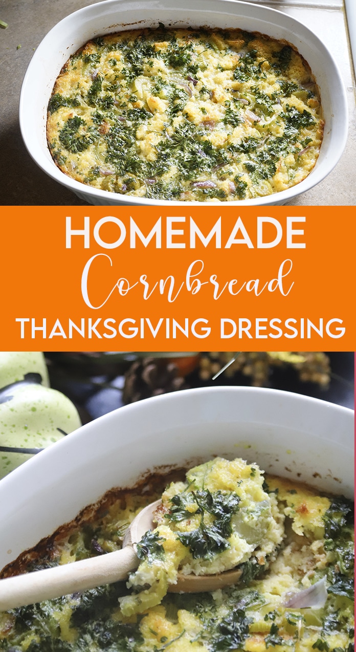 Homemade Cornbread Thanksgiving Dressing