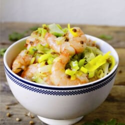 shrimp with leeks recipe