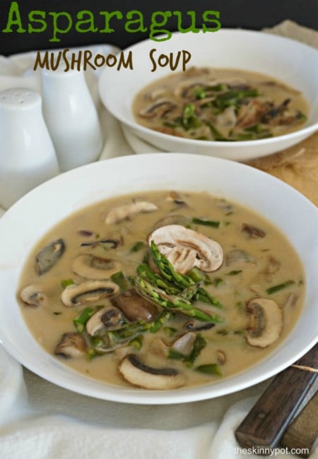 Easy Dinner Recipe that you can make after work - Asparagus Mushroom Soup