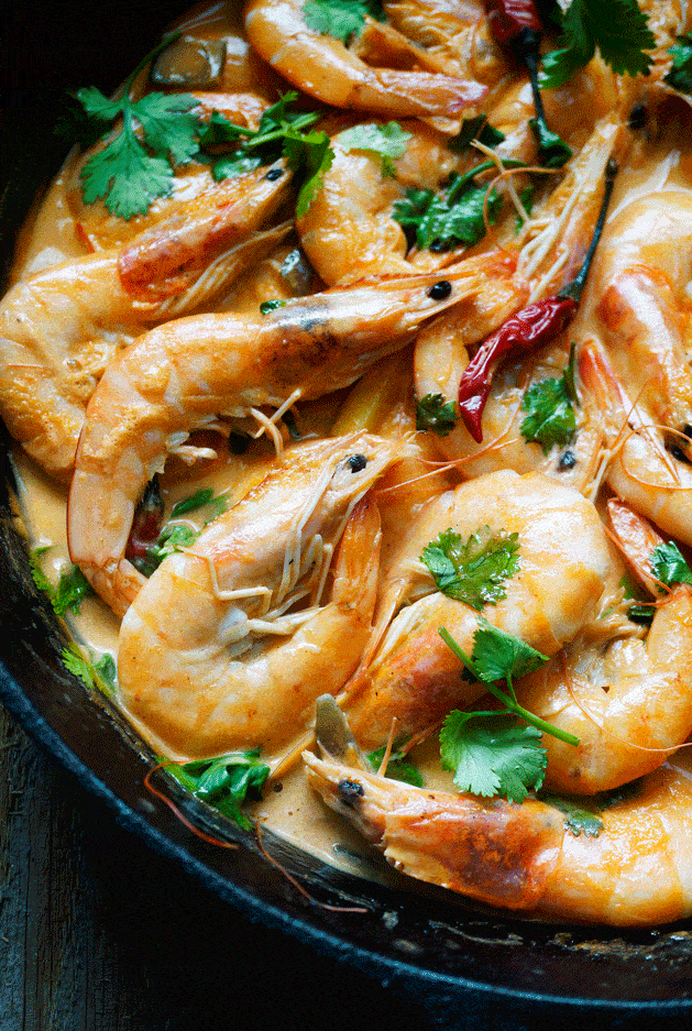 Ginataan na Hipon or Shrimp in Coconut milk is a popular Filipino meal with coconut milk added in it and large shrimps as a main ingredient. You can add vegetables and curry if you want. It is hearty, creamy and did I say it already? SMELLS GOOD.