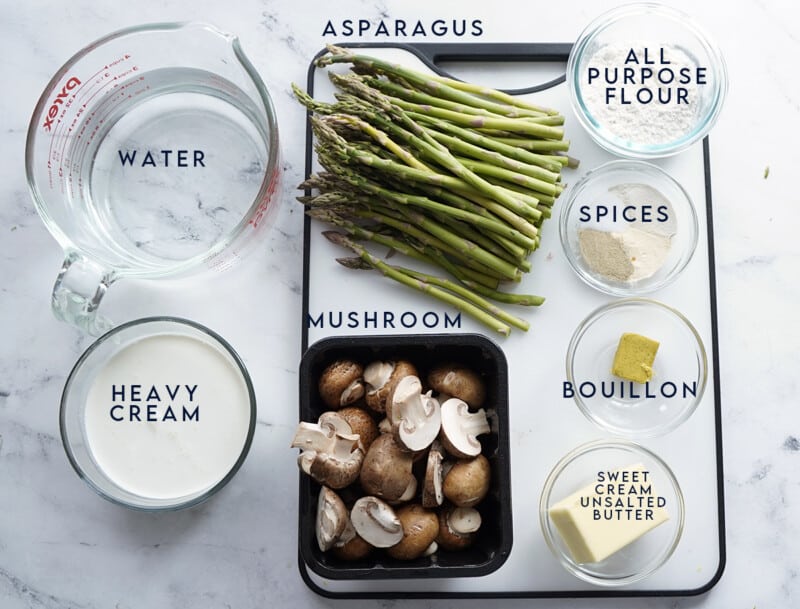 asparagus mushroom soup ingredients