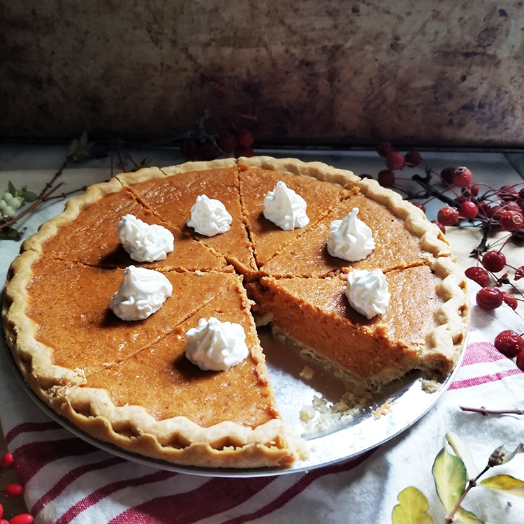 This Easy Sweet Potato Pie Recipe will yield a gently sweet and firm filling. The filling is  not runny nor soggy and it freezes well too. It is not too sweet, and really delicious. This is a keeper.