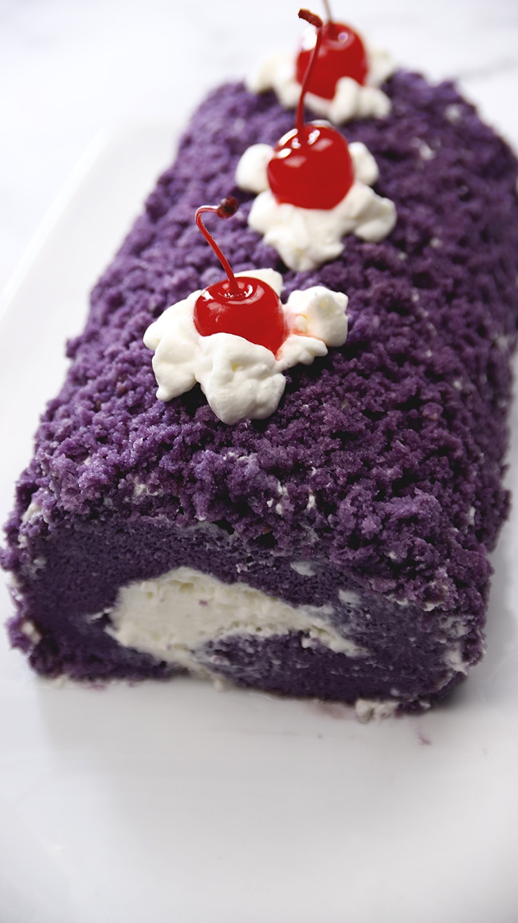 Ube Cake Roll Recipe with Cream Cheese Frosting NO fail Recipe