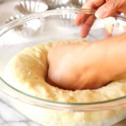 punch the dough to remove air