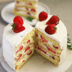 Sponge Cake Strawberry Shortcake