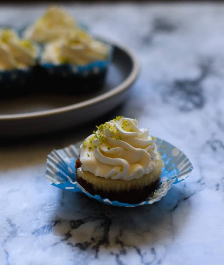 Made with Graham Cracker Crust, and a hint of key lime juice and topped with homemade whipped cream, this Mini Key Lime Pie recipe will surely be in your recipe box. You'll be making it over and over again, and doesn't fail to please the crowd.