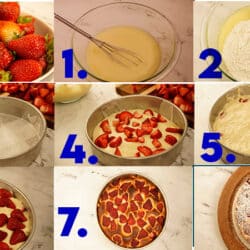 Step by step process in making Strawberry Cake