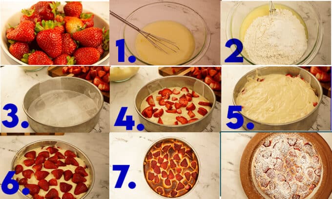 Step by step process in making Strawberry Cake