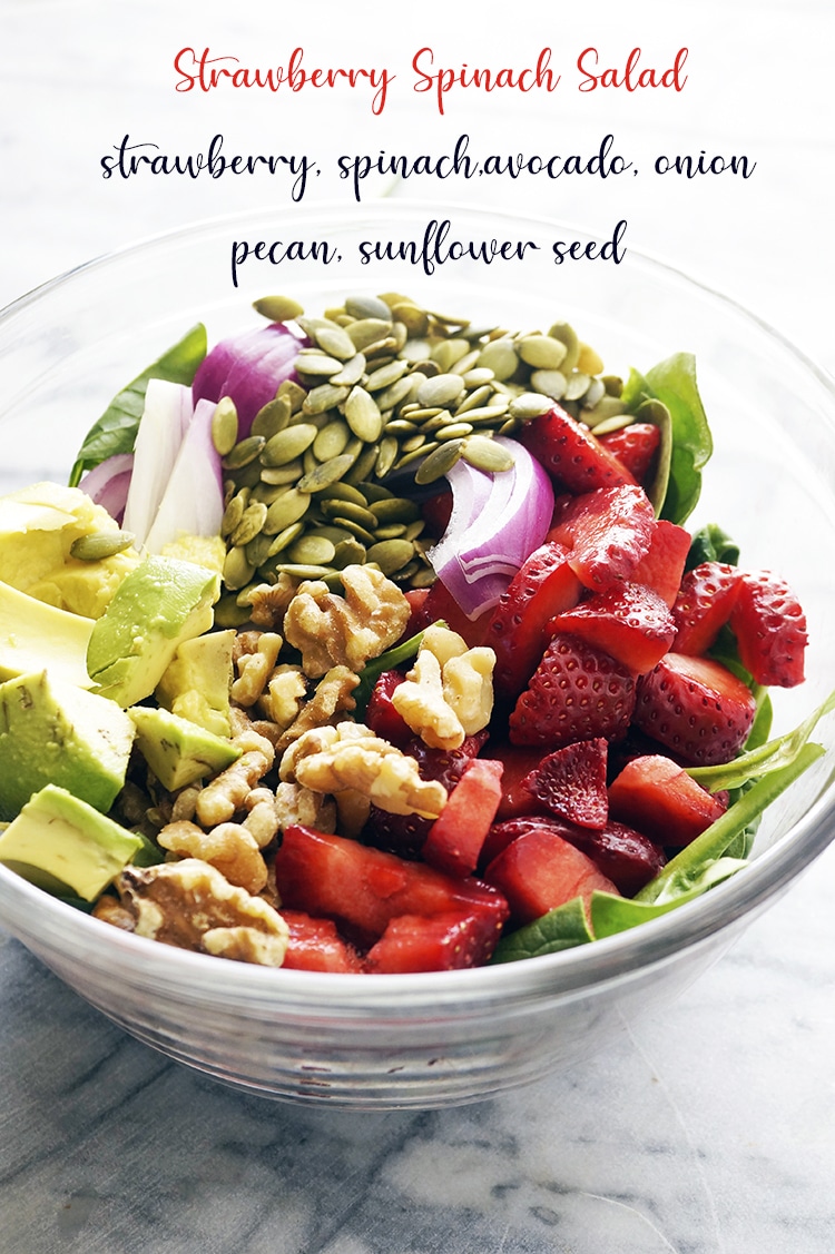 Strawberry Spinach Salad / The Skinny Pot
