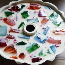 This Window Cathedral dessert will remind you of home. The creaminess, the jiggly sweetness and the colorful jelly bring back memories of laughter and Noche Buena and the hardcore partying , Filipino style.