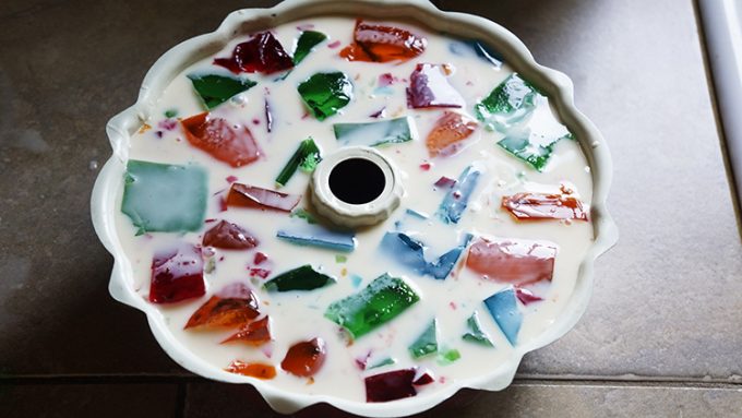 This Window Cathedral dessert will remind you of home. The creaminess, the jiggly sweetness and the colorful jelly bring back memories of laughter and Noche Buena and the hardcore partying , Filipino style.