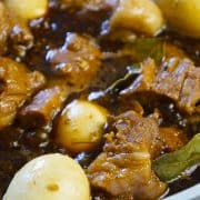 Adobo is one of the famous Filipino cuisine worldwide. You can use pork, chicken, beef and even fish.
