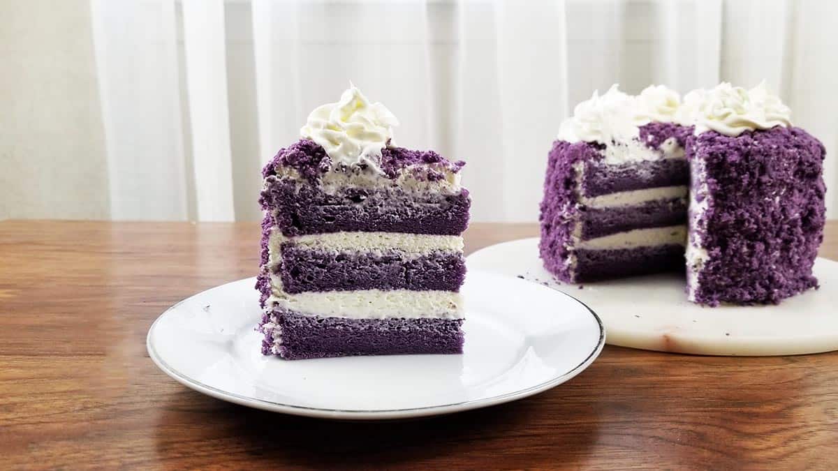 Soft and Moist Ube Cake Recipe with video and great recipe The Skinny Pot