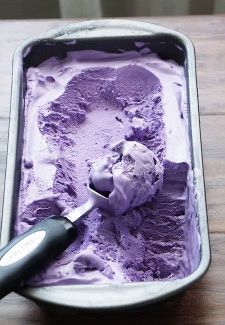 There is no Ube Halaya needed for this Ube Ice cream recipe.