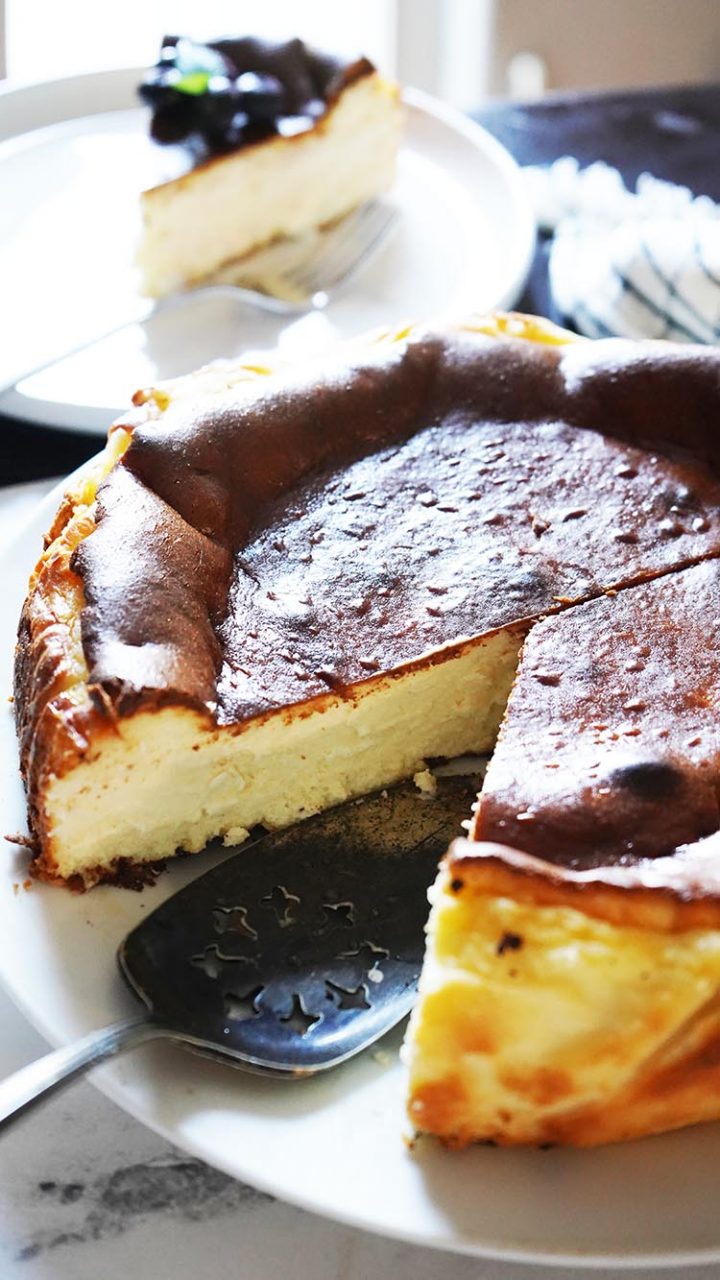 Basque Burnt Cheesecake Recipe and video