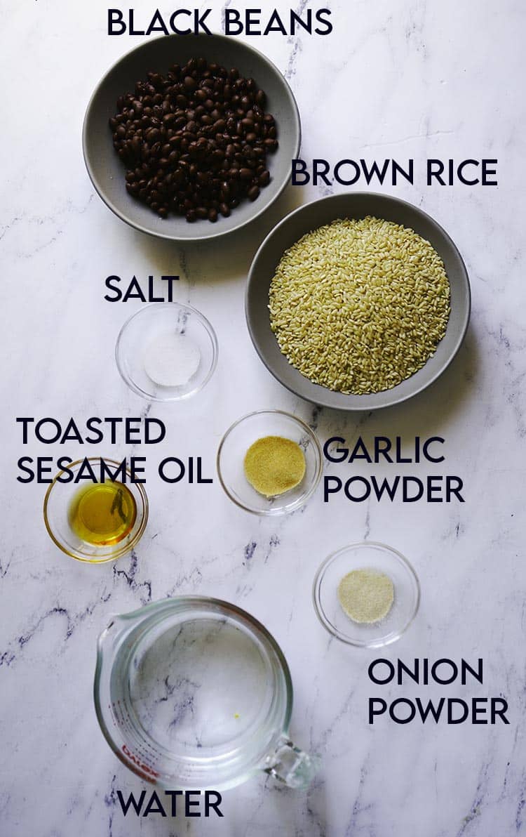 Black Beans and Rice Ingredients