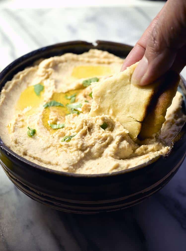 Hummus and Flat Bread Recipe. Very simple to make, no yeast needed and so delicious. You don't have to buy expensive flat bread. Just make it at home.