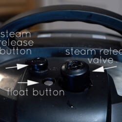Make sure the steam float button is down and steam is release