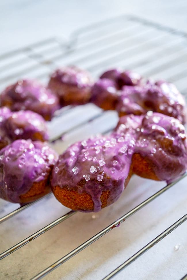 Mochi Doughnuts in Ube Flavor