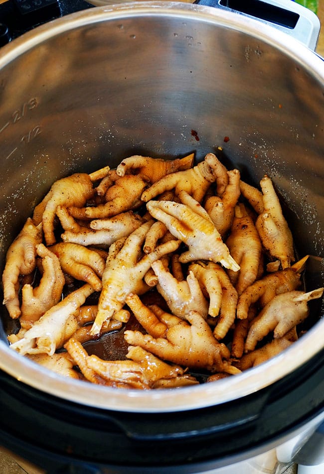 Chicken feet in pressure cooker sale