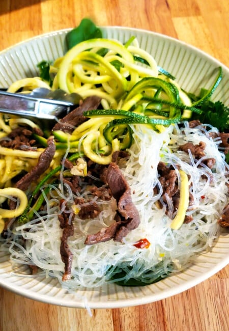 easy green vermicelli noodle salad