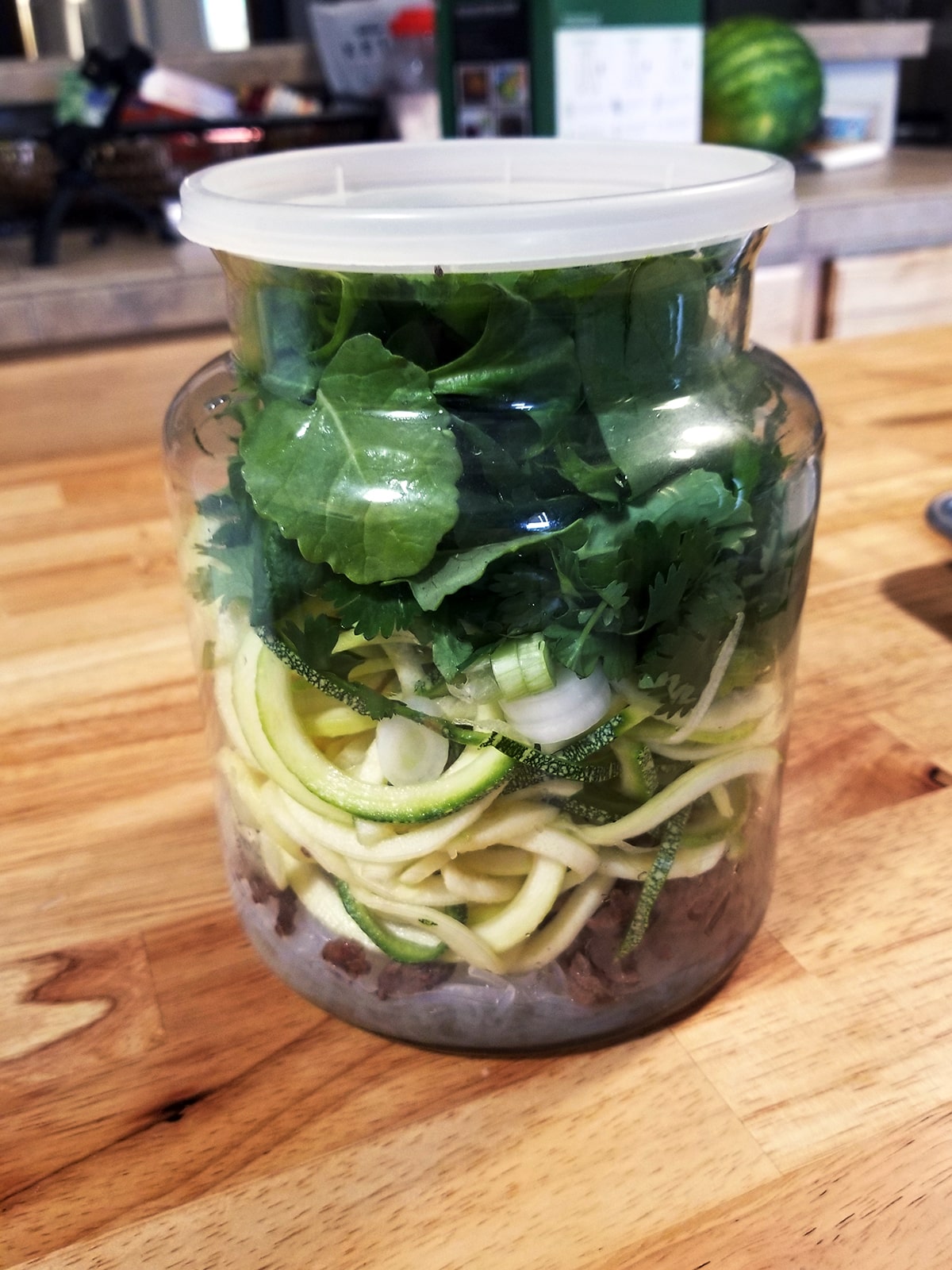 green vermicelli noodle salad
