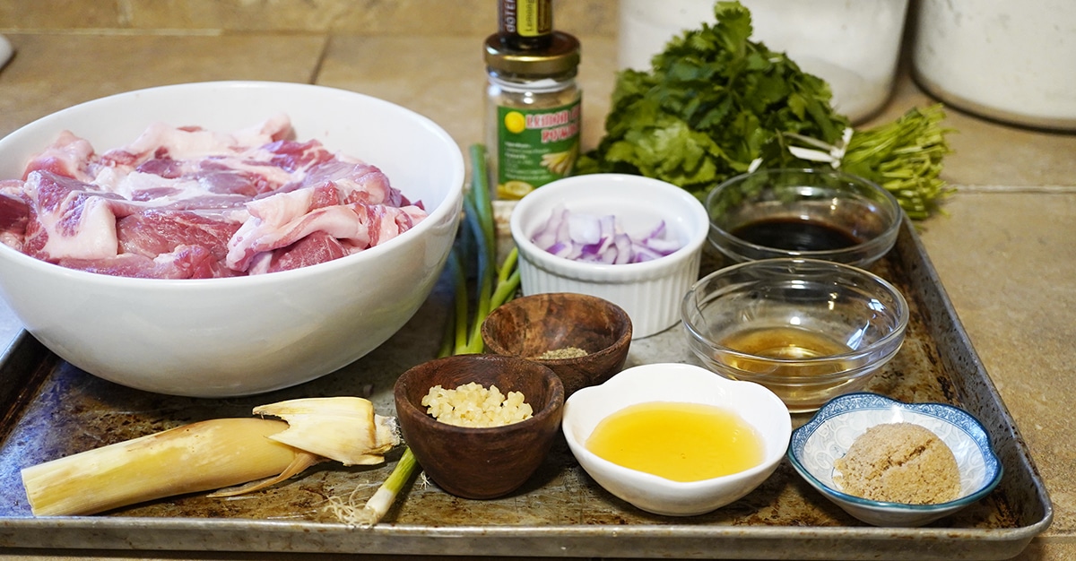 Pork Banh Mi Ingredients