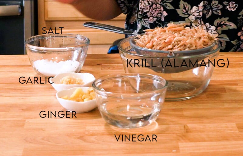 Bagoong alamang ingredients