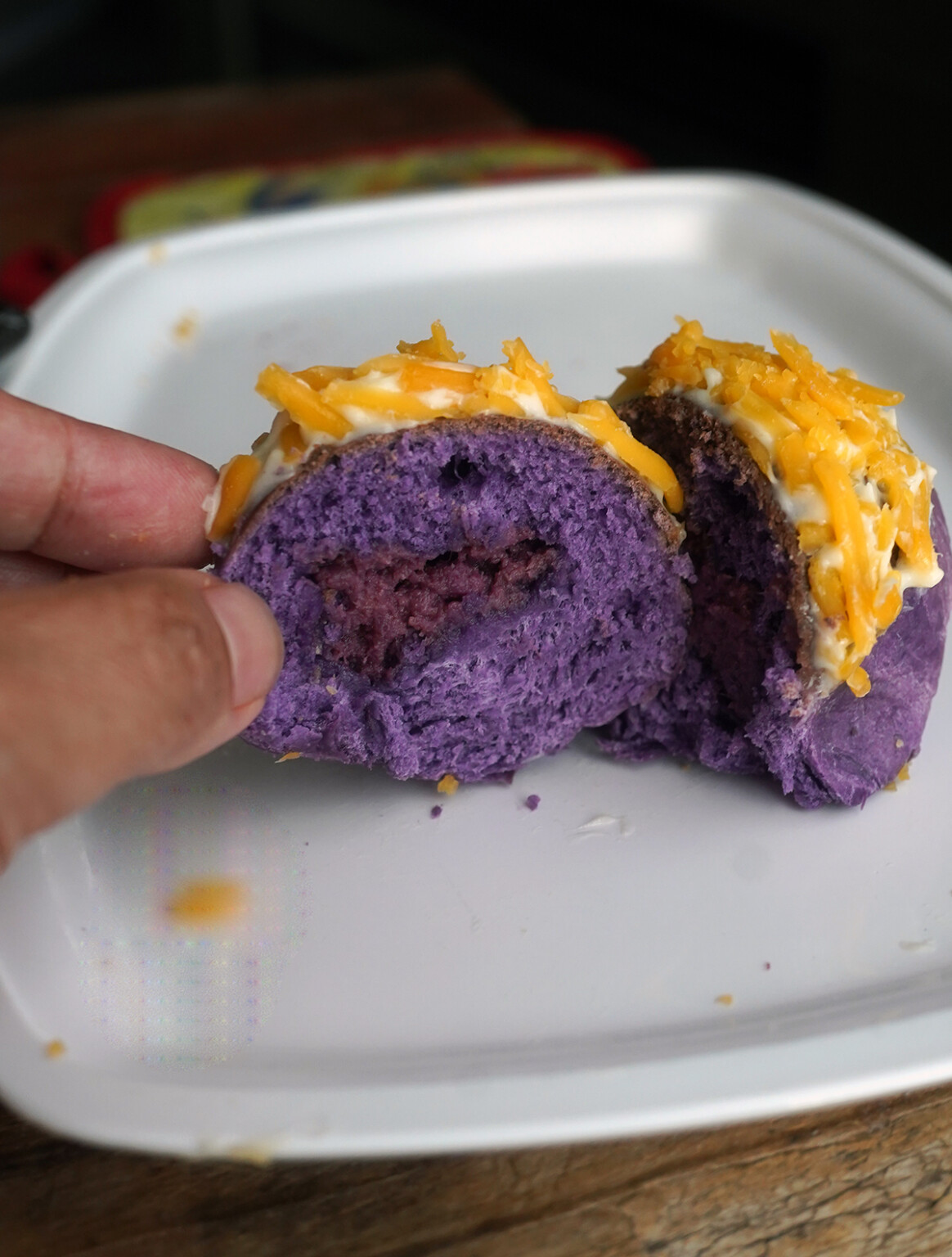 This Ube Ensaymada with Cream Cheese Frosting