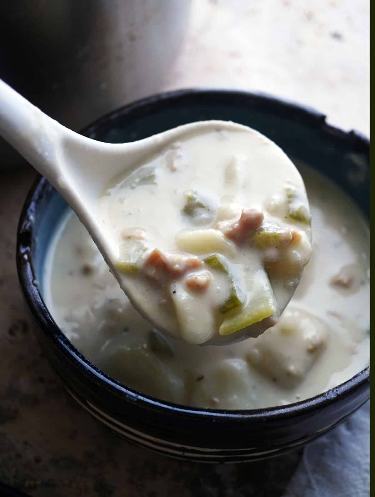 Instant Pot Clam Chowder without Bacon Recipe