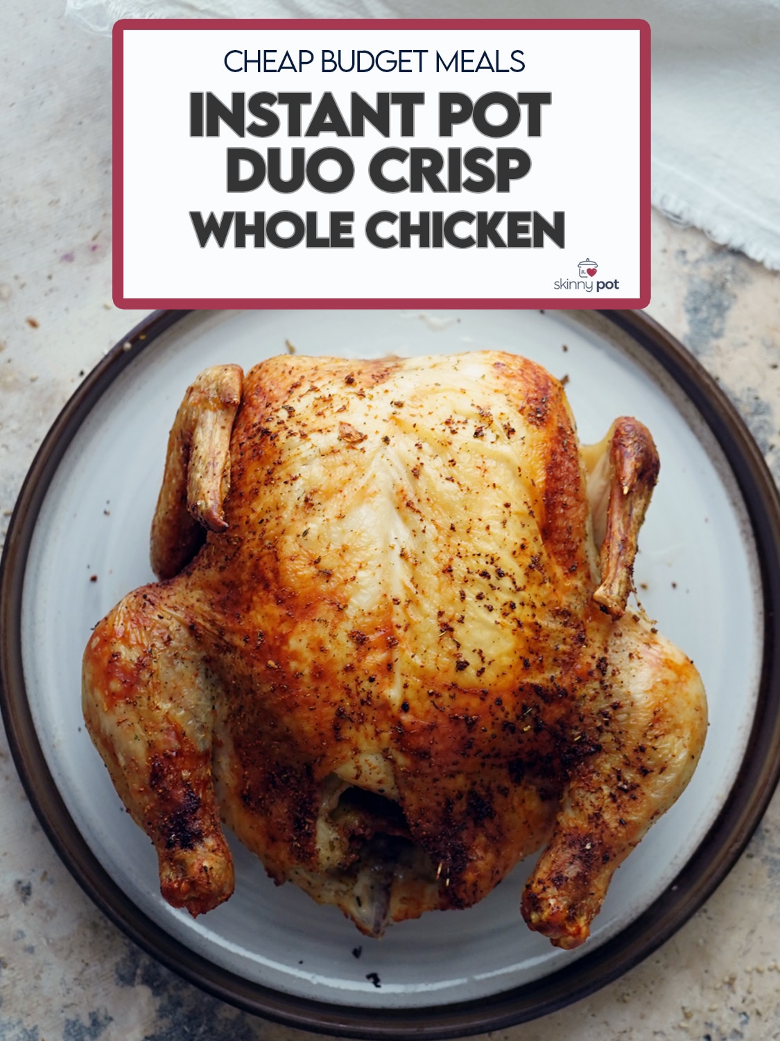 Whole Chicken Cooked in the Instant Pot Duo Crisp