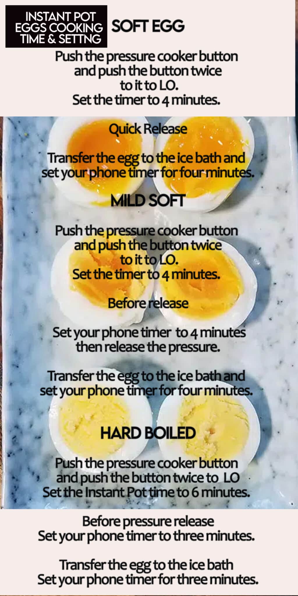 Egg button on online instant pot