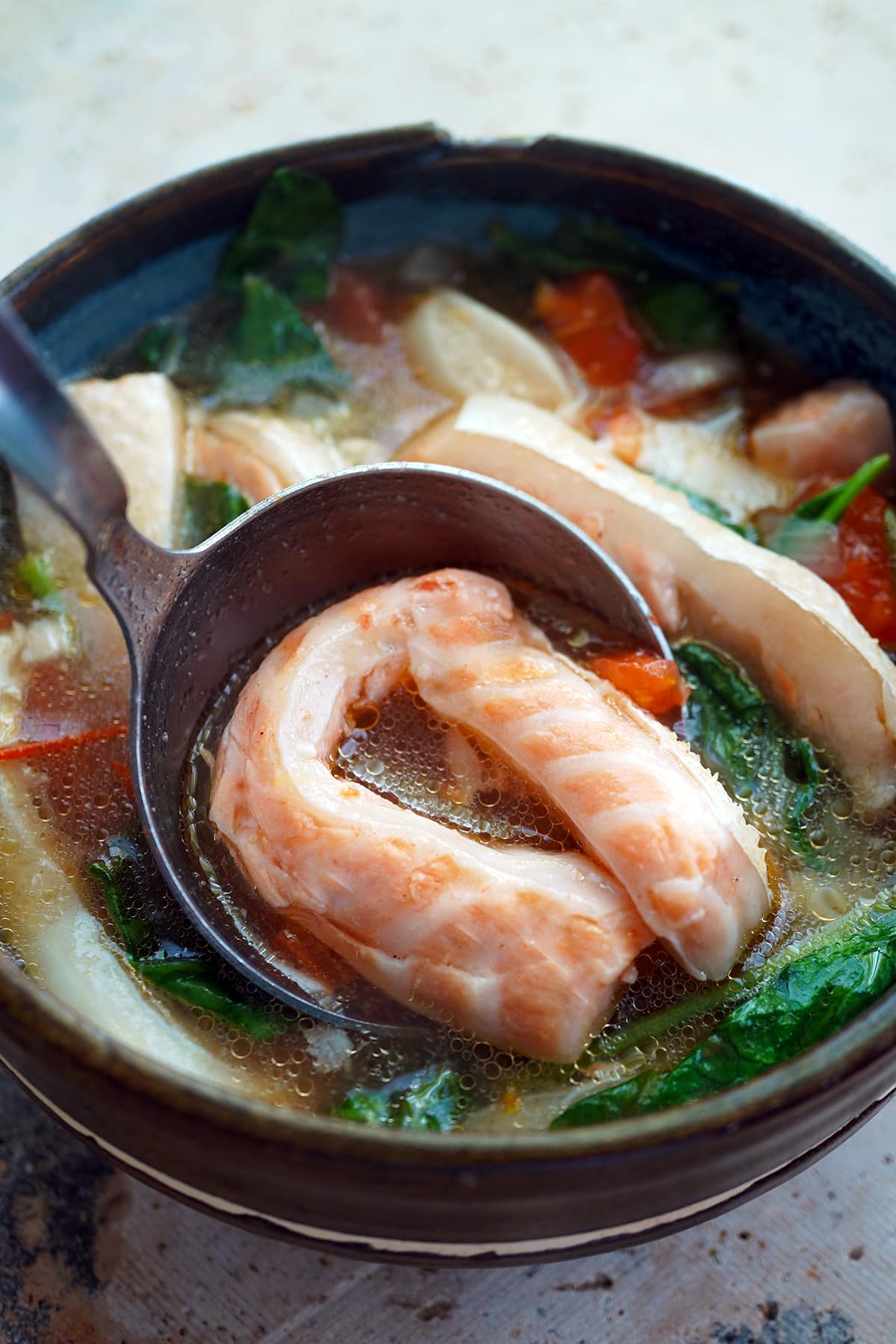 Salmon Belly na Sinigang