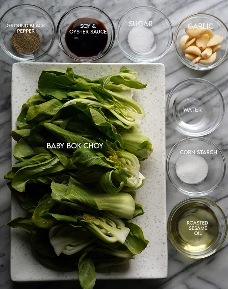 Bok Choy Steamed Ingredients List