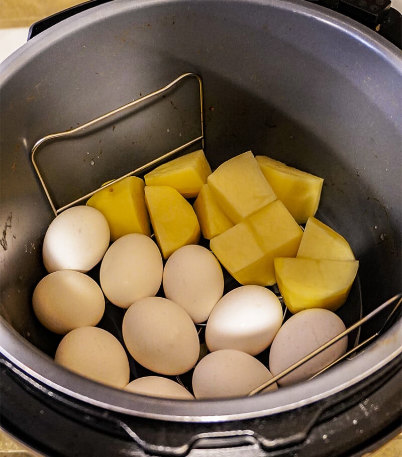 egg and potato cooked in the Instant Pot