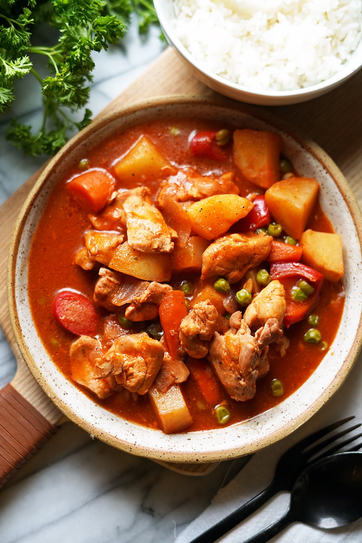 Chicken Afritada – The Skinny Pot