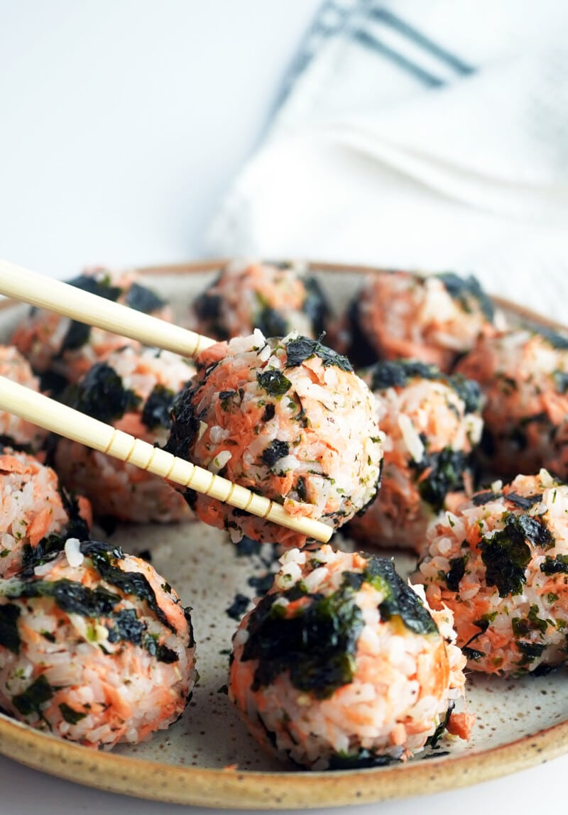 salmon mayo korean rice balls