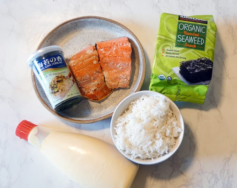 salmon mayo rice balls ingredients