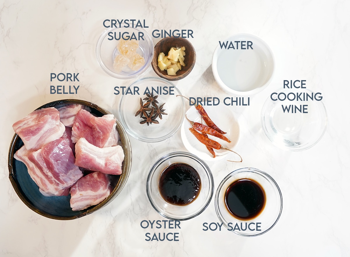 Picture of Hong Shao Rou Ingredients