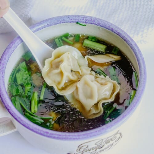 frozen dumpling wonton soup The Skinny Pot