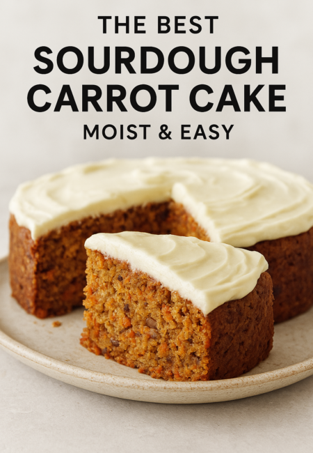 Discover the best sourdough carrot cake recipe—moist, fluffy, and full of flavor. A perfect way to use sourdough discard with cream cheese frosting everyone will love
