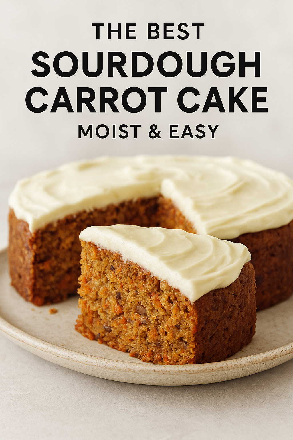 Discover the best sourdough carrot cake recipe&mdash;moist, fluffy, and full of flavor. A perfect way to use sourdough discard with cream cheese frosting everyone will love